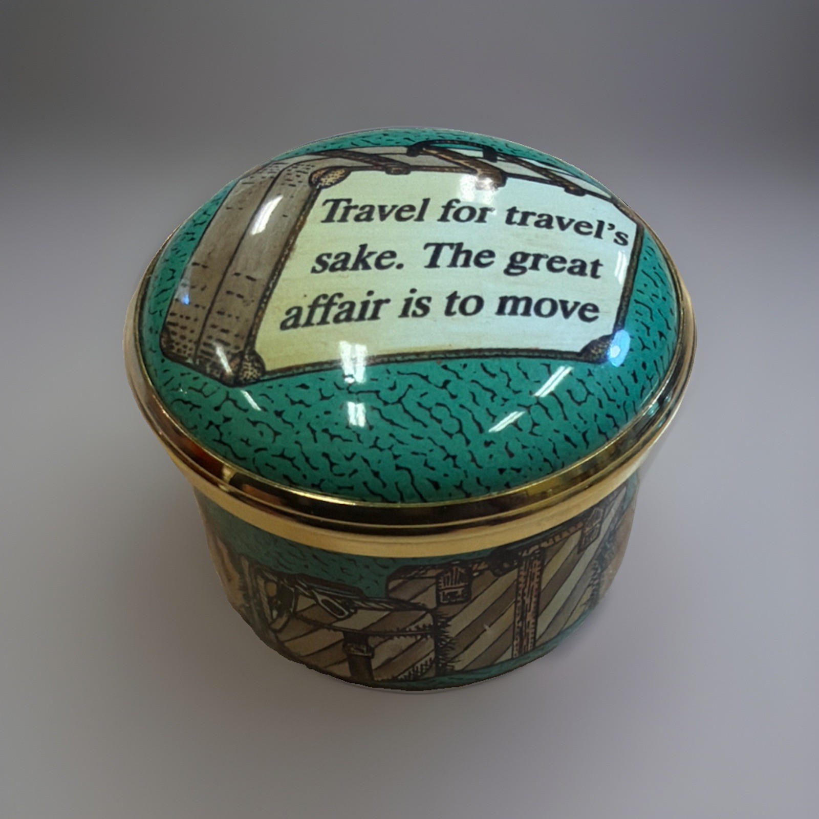 halcyon days enamel trinket box Robert louis Stevenson quote halcyon days enamel trinket box Robert louis Stevenson quote