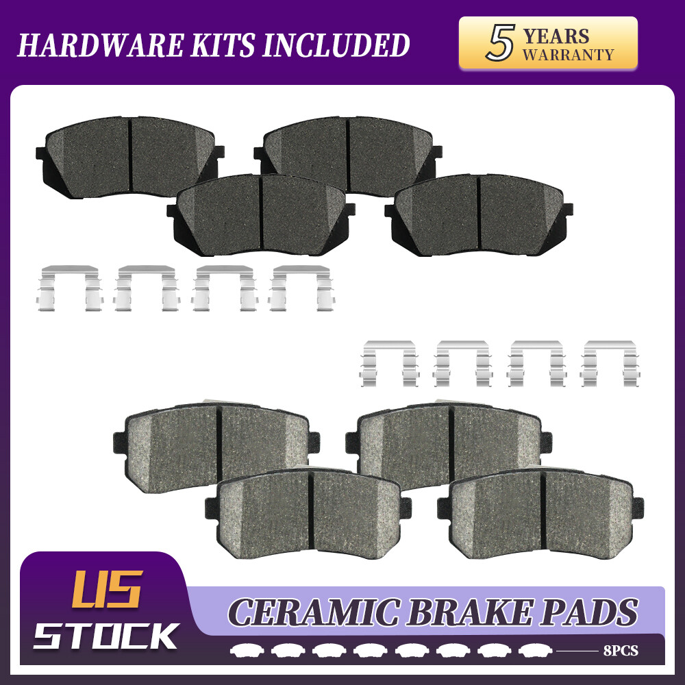 Front Rear Ceramic Brake Pad For 2010-2017 Kia Cadenza Sportage Tucson/ AWD