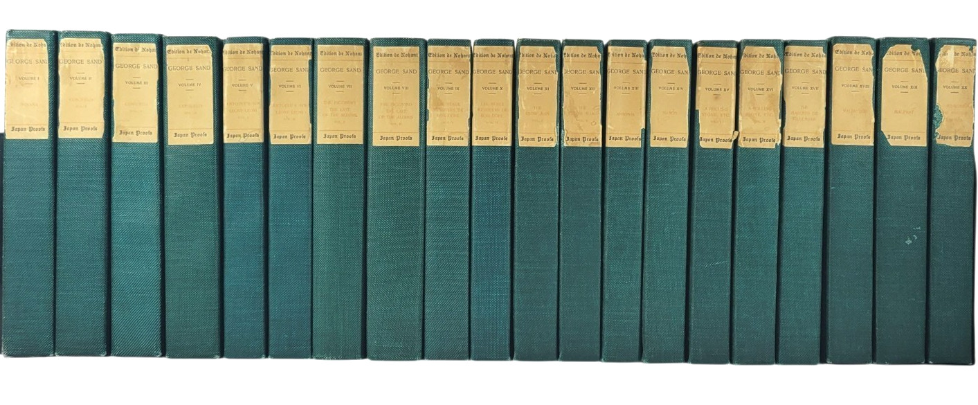 Rare Masterpieces of George Sand 20 Vol Set #318/1000 Japan Paper Photogravures