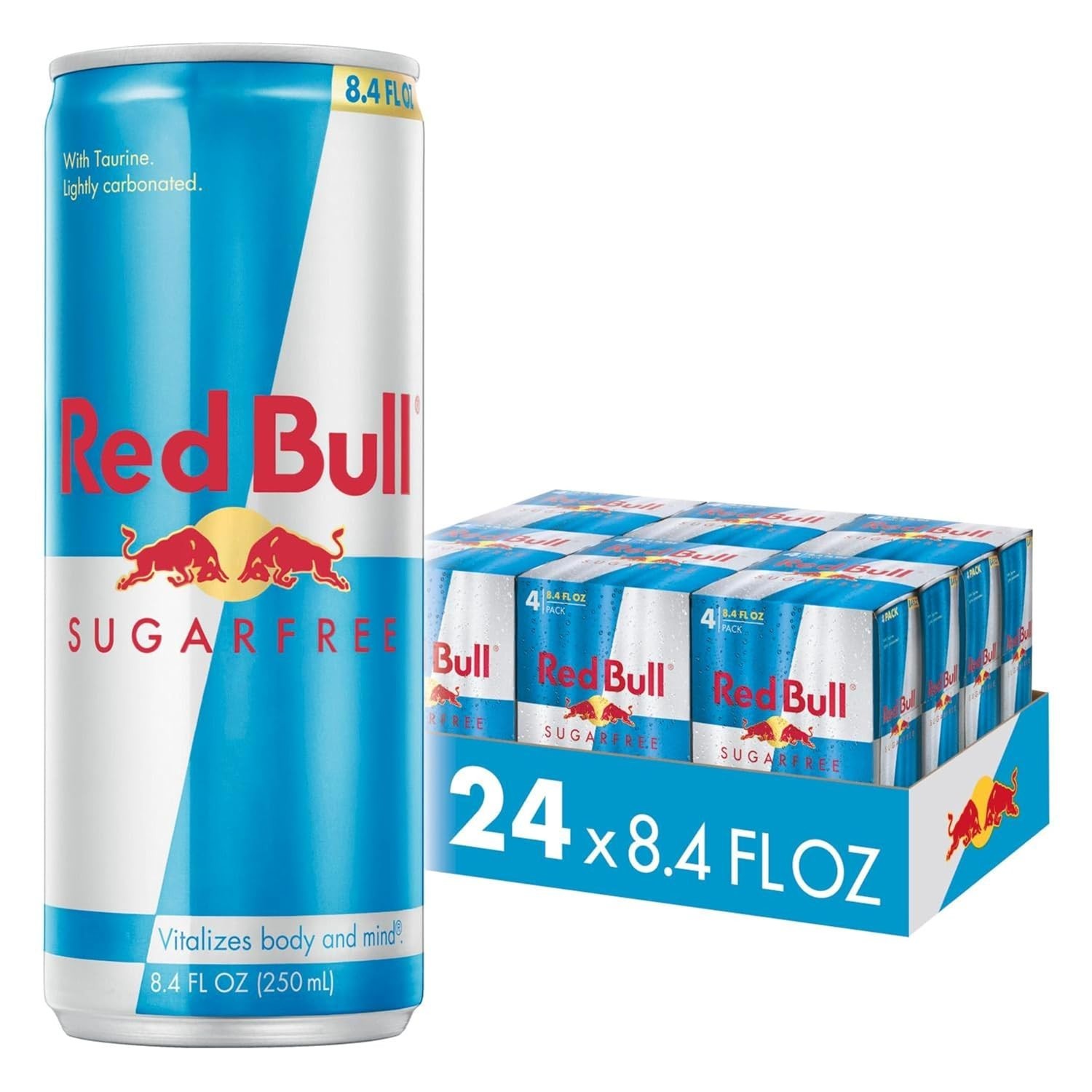 Red Bull Energy Drink Sugar Free 8.4 Fl oz. (Pack of 24)  Fast DELIVERY