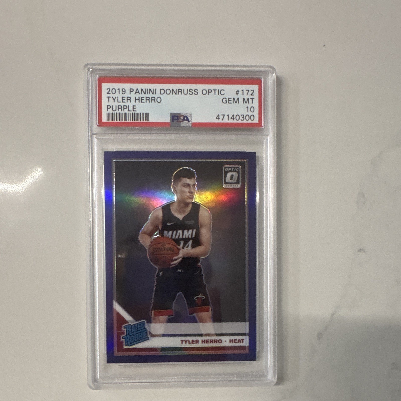 2019-20 Optic Donruss Tyler Herro Rated Rookie Psa 10