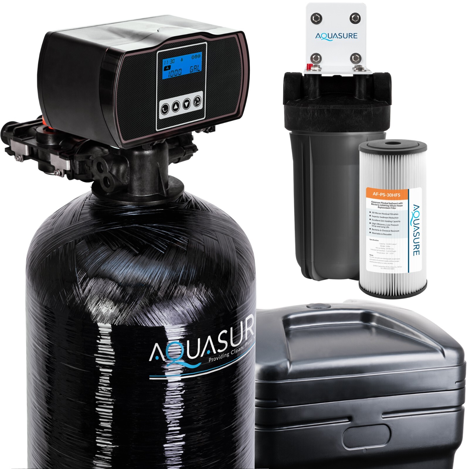 Aquasure Harmony Series 48,000 Grain Water Softener with Fine Mesh Resin 