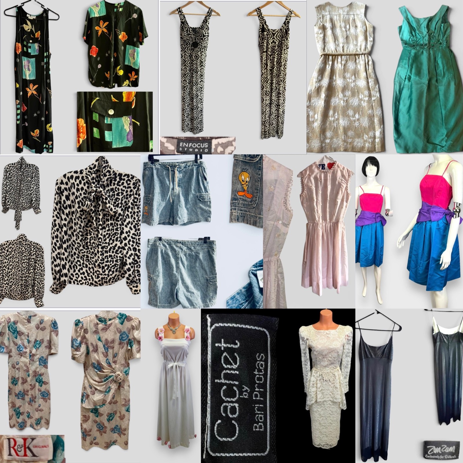 Vintage 50s 60s 70s 80s 90s 12 Piece Dress Resale Clothing Lot Zum Zum Cachet Vintage 50s 60s 70s 80s 90s 12 Piece Dress Resale Clothing Lot Zum Zum Cachet