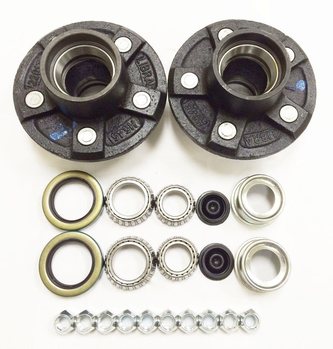 LIBRA 5 Lugs Trailer Idler Hub Kit 5 on 4.5 for 3500 lbs Axle 5x4.5 (Pack 2) LIBRA 5 Lugs Trailer Idler Hub Kit 5 on 4.5 for 3500 lbs Axle 5x4.5 (Pack 2)
