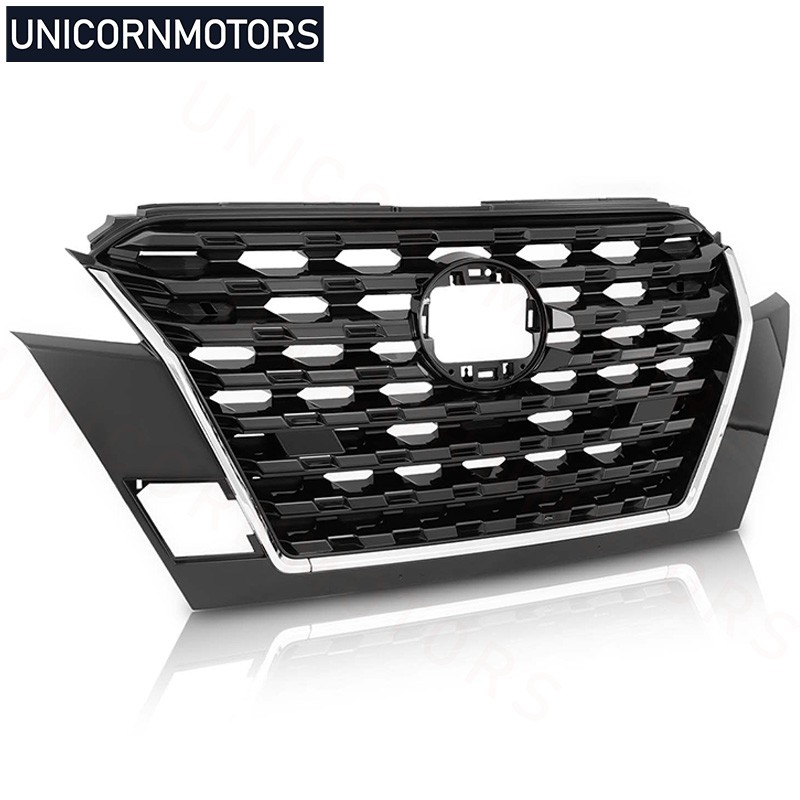 Front Upper Bumper Grille Fit 2021 2022 2023 Nissan Kicks S SV Black 623105R05A