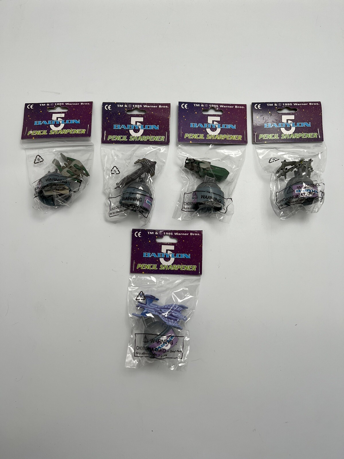 Lot Of 5 Vintage Babylon 5 Pencil Sharpener 1995 Dorda Toys Model 21265 Lot Of 5 Vintage Babylon 5 Pencil Sharpener 1995 Dorda Toys Model 21265