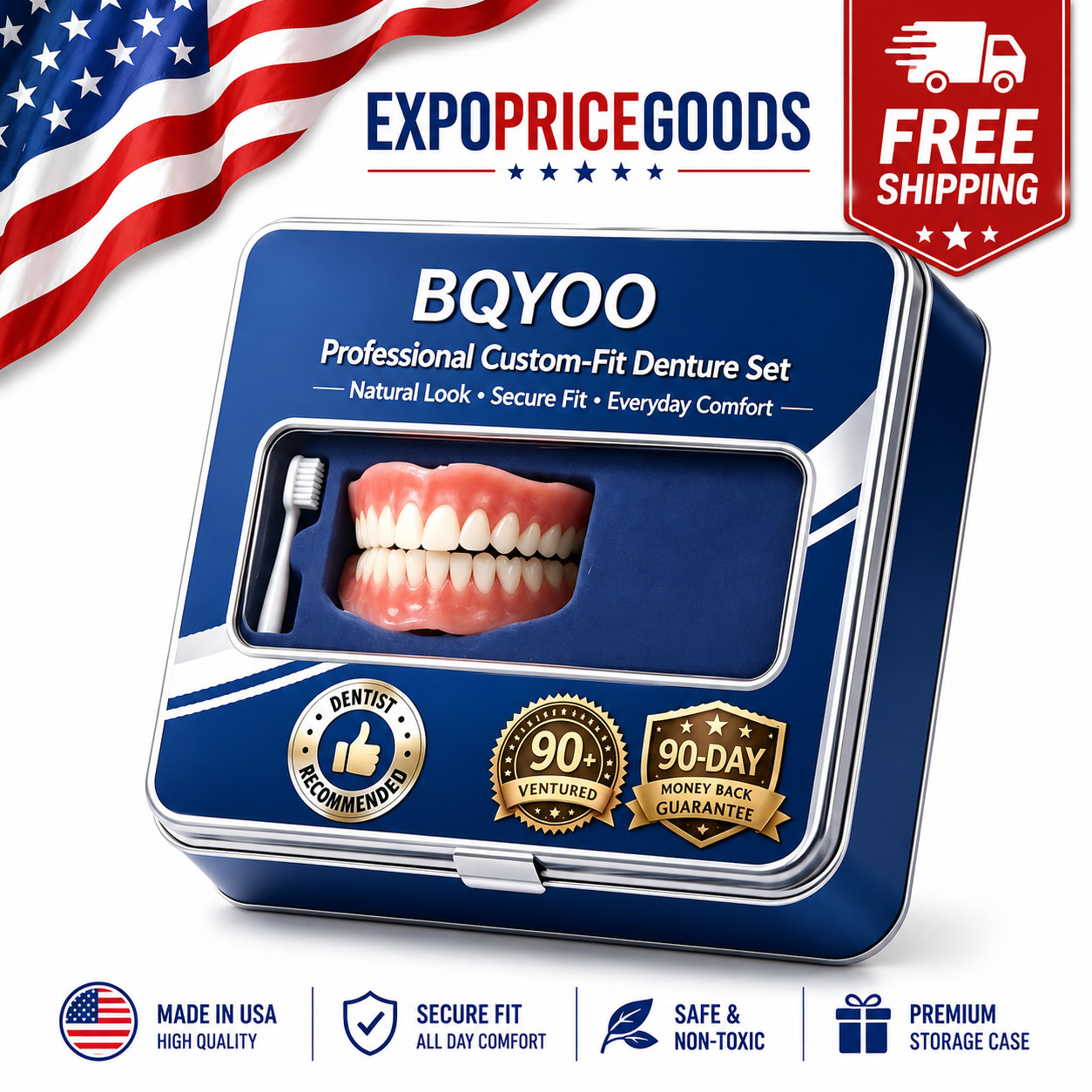 Moldable Silicone Dentures Upper Lower False Teeth Set Instant Smile Toothbrush Moldable Silicone Dentures Upper Lower False Teeth Set Instant Smile Toothbrush