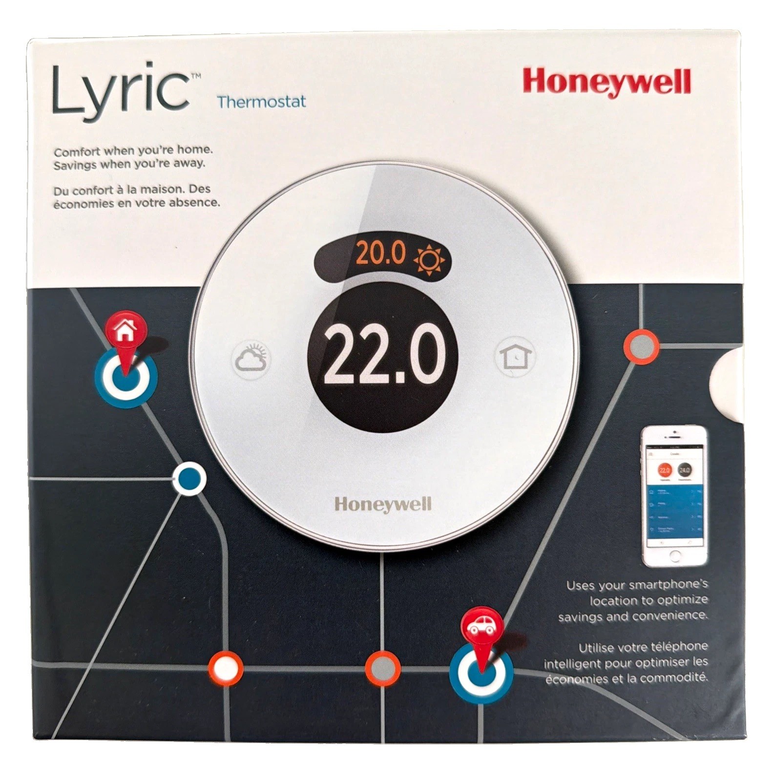 Honeywell Lyric Round Programmable Wi-Fi Smart Thermostat Model TH8732WF5034 New