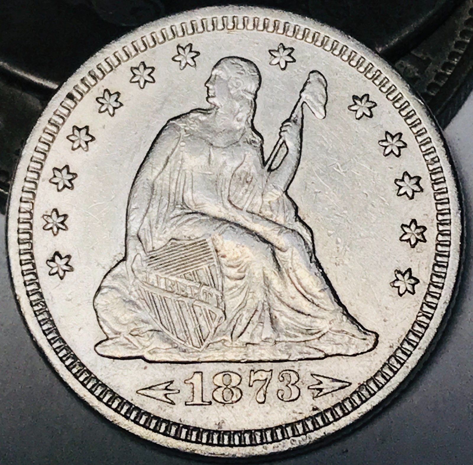 1873 Seated Liberty Quarter 25C Ungraded Choice 90% Silver US Coin CC31801