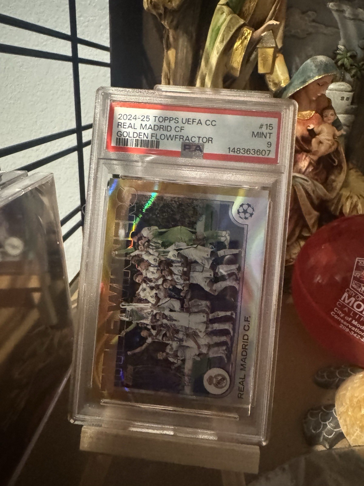 Topps 2024-25 UEFA Club Competitions Title Winners Real Madrid #15 PSA 9 Topps 2024-25 UEFA Club Competitions Title Winners Real Madrid #15 PSA 9
