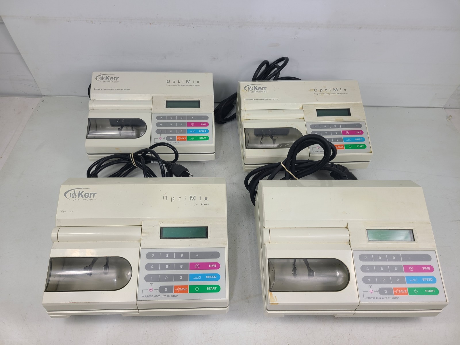 SDS Kerr Optimix Model 100 Dental Amalgator Mixing System Lot Of 4