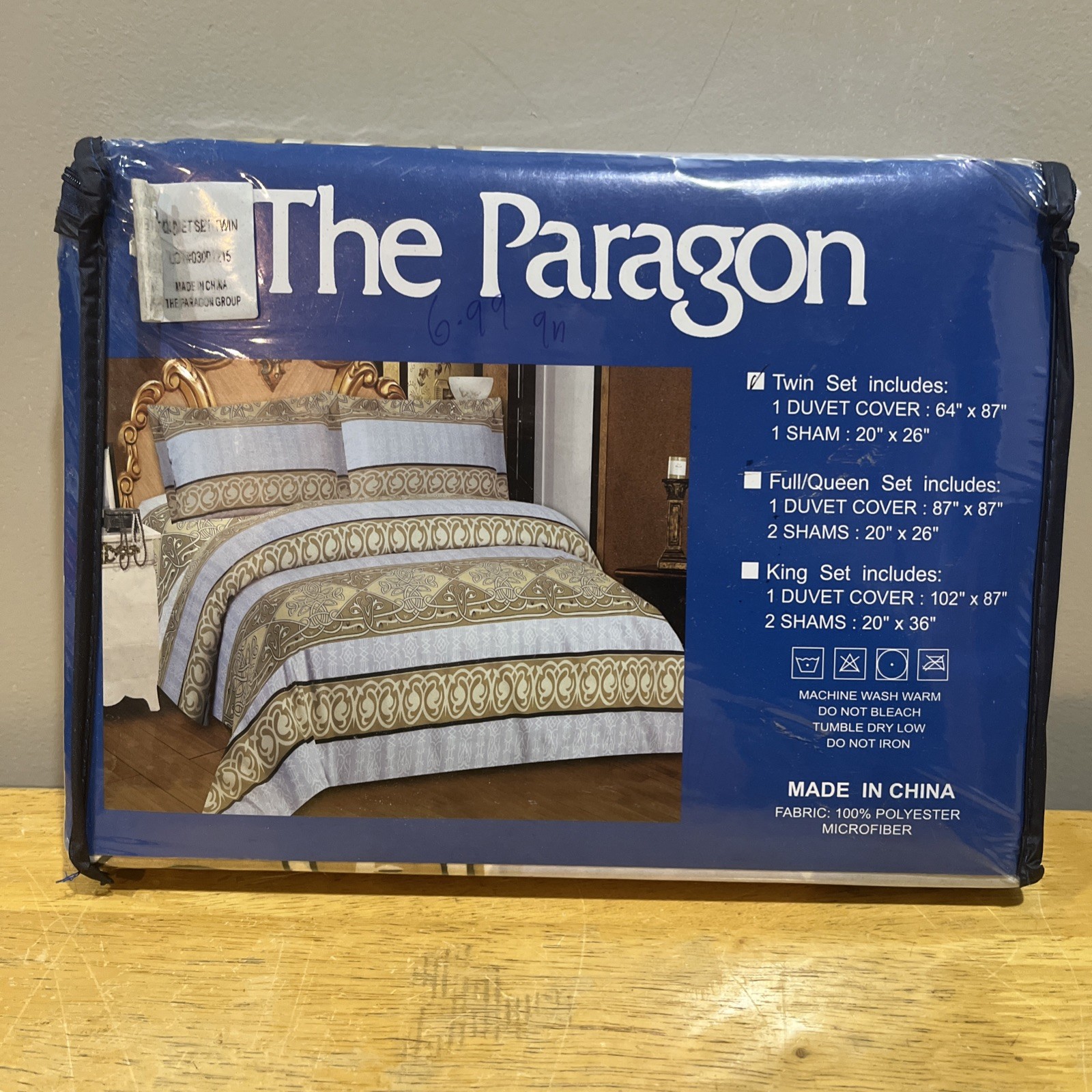 The Paragon NIB Vintage Eternity Knot Hieroglyphics Twin Duvet Set Microfiber The Paragon NIB Vintage Eternity Knot Hieroglyphics Twin Duvet Set Microfiber