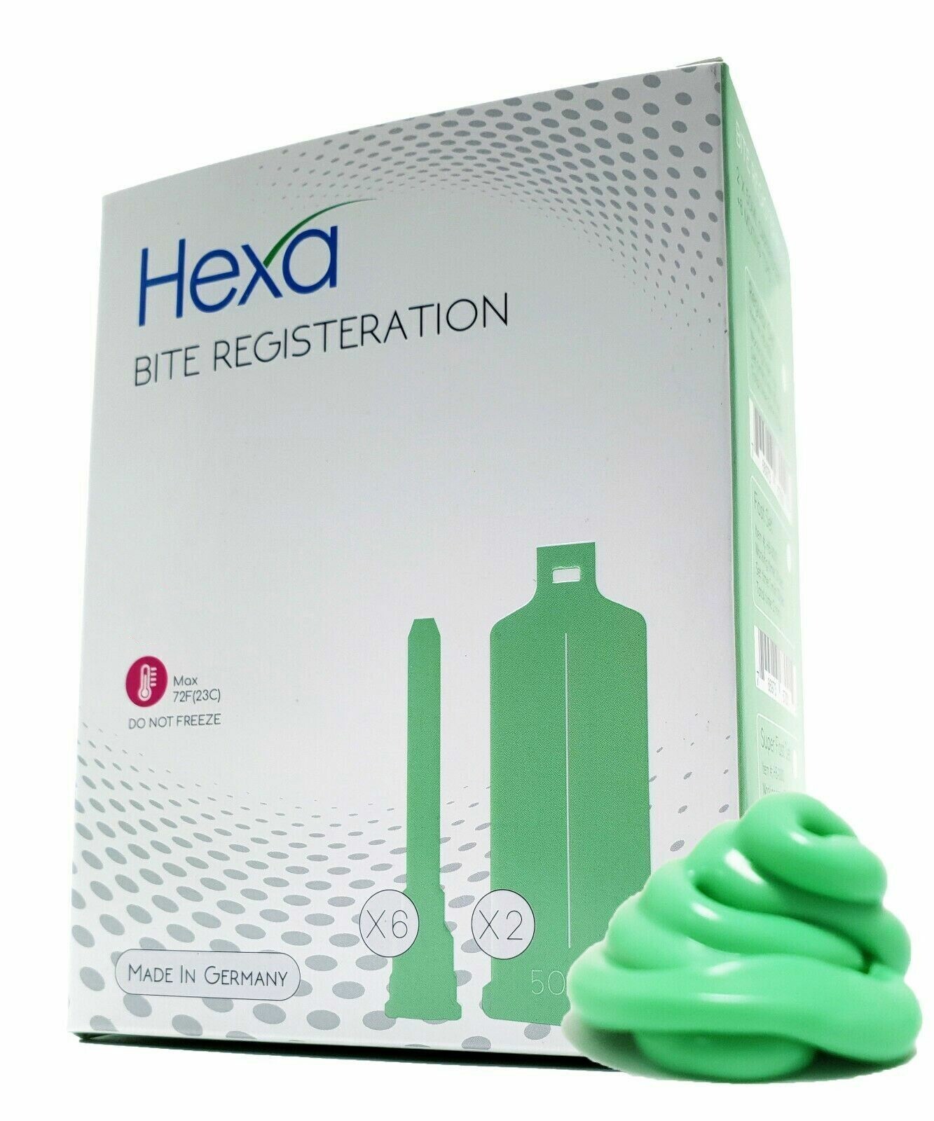 HEXA Bite Registration Material Fast set 4 x 50ML Cartridges + 8 Tips HEXA Bite Registration Material Fast set 4 x 50ML Cartridges + 8 Tips