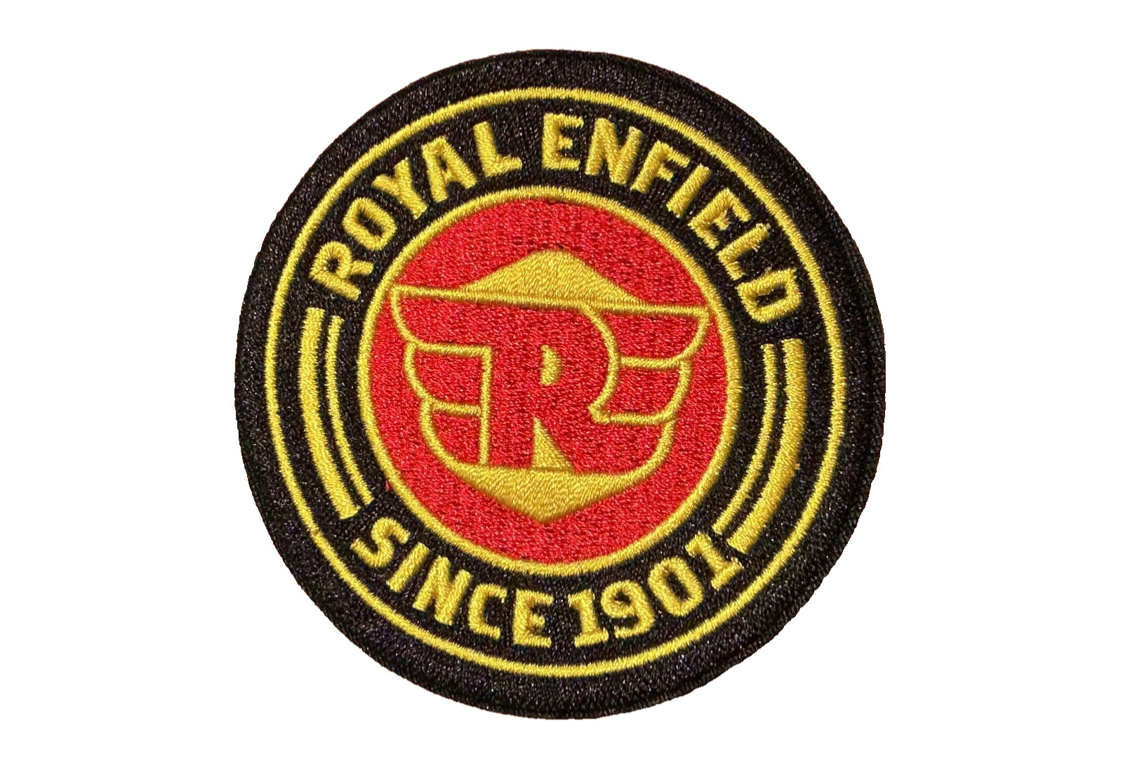 ROYAL ENFIELD - Since 1901 - Racing Motorcycles - Embroidered Sew/Iron-On Patch ROYAL ENFIELD - Since 1901 - Racing Motorcycles - Embroidered Sew/Iron-On Patch