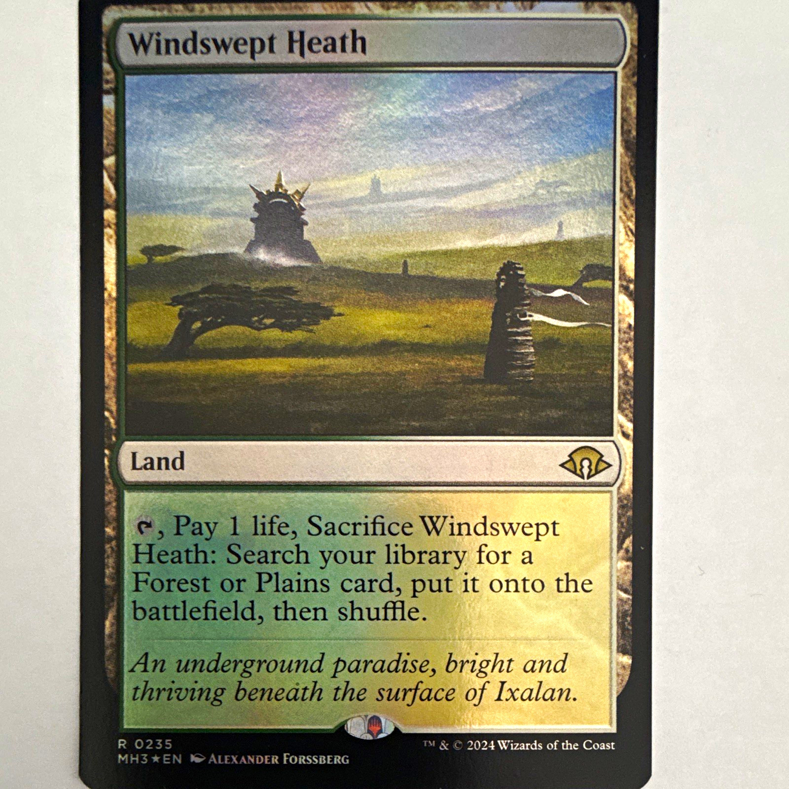 Wizards of the Coast MTG Windswept Heath MH3 Rare EN Foil Land 235 Wizards of the Coast MTG Windswept Heath MH3 Rare EN Foil Land 235