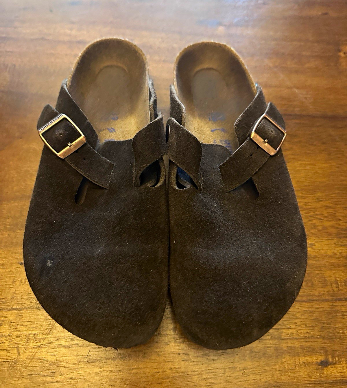 Birkenstock Boston Brown Suede Clogs Buckle Strap Closed Toe US 8 Standard Birkenstock Boston Brown Suede Clogs Buckle Strap Closed Toe US 8 Standard