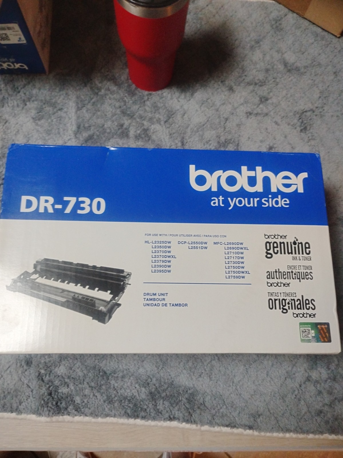 Genuine Brother DR730 DR-730 Black Drum Unit Genuine Brother DR730 DR-730 Black Drum Unit