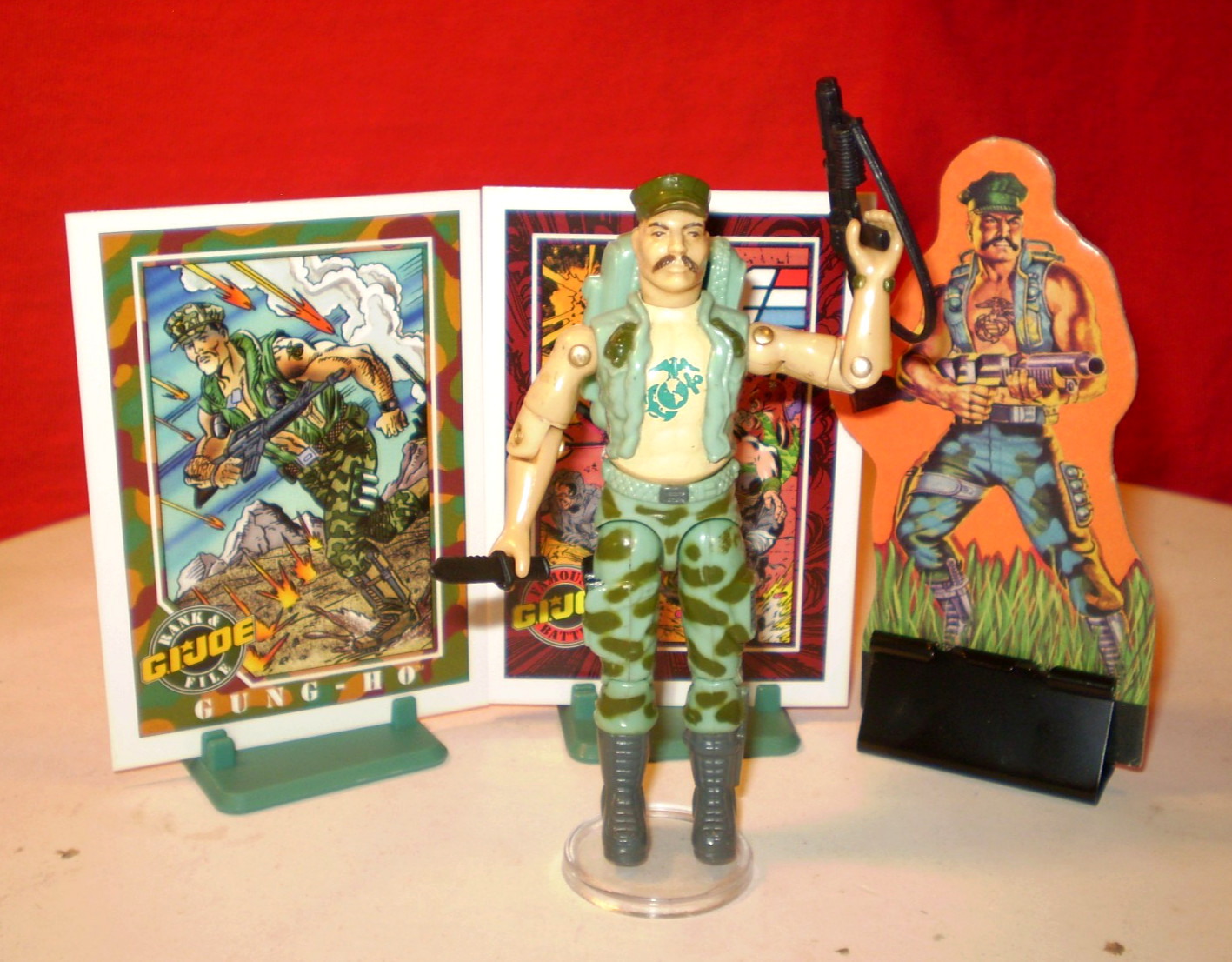 1983 GI JOE GUNG-HO MARINE 100% Complete + & RARE CARDS HASBRO ARAH cobra cobra