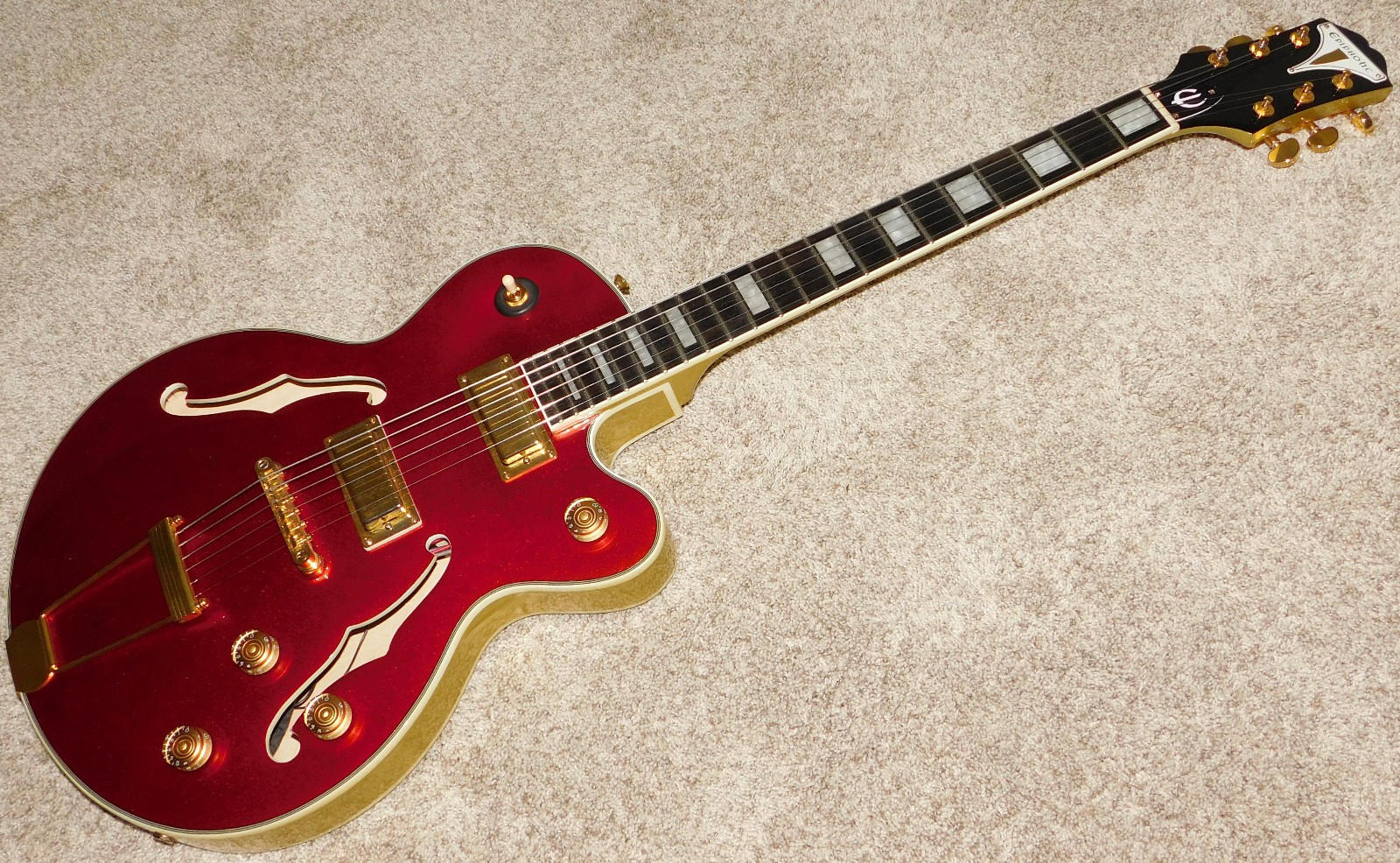 Epiphone Uptown Kat ES Semi-Hollow Electric Guitar 2020 Ruby Red Metallic
