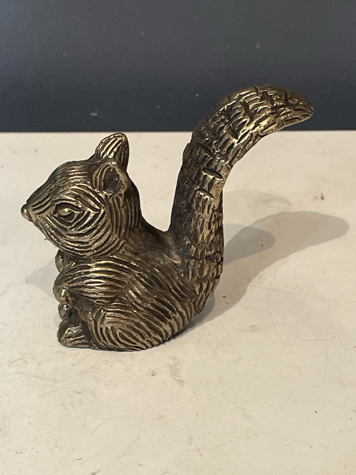 Vintage Brass Squirrel Salt Pepper Shaker Single Replacement 3.5” MCM