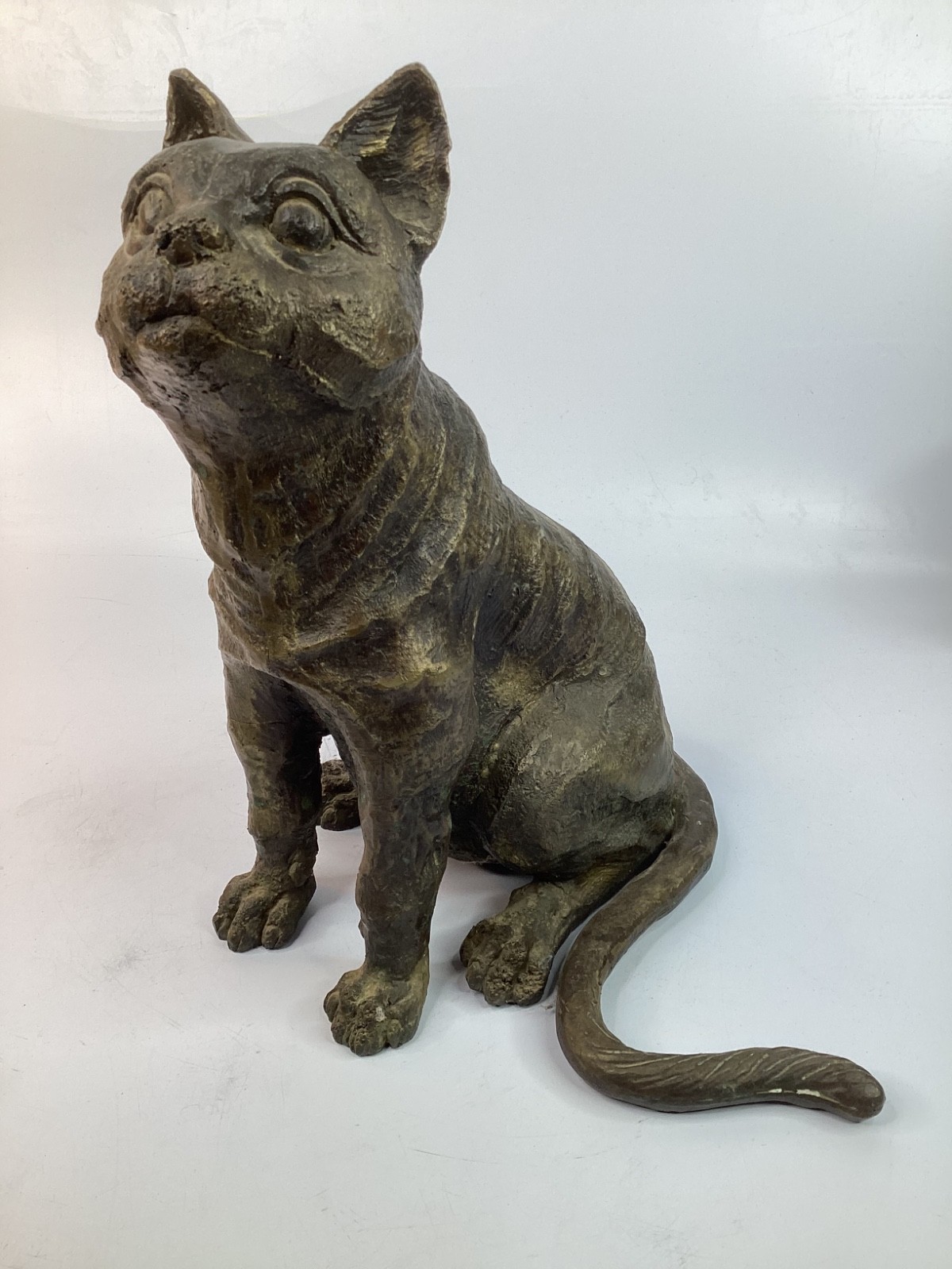 11” Vintage Antique metal Brass Cat Doorstop statue 8lbs (L6) 11” Vintage Antique metal Brass Cat Doorstop statue 8lbs (L6)