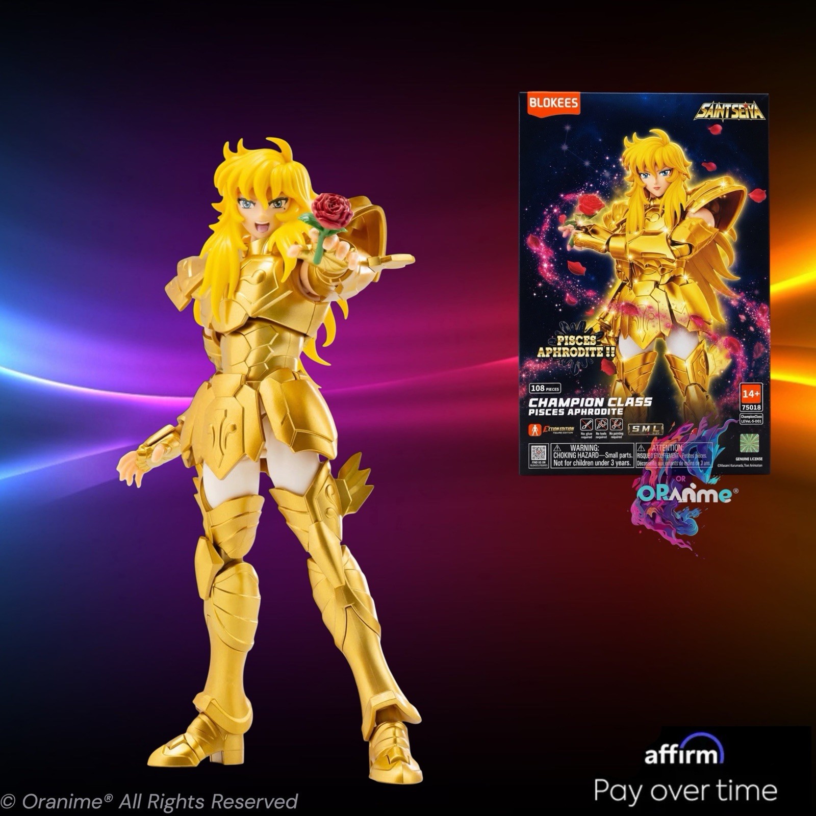 Blokees Saint Seiya Pisces Aphrodite Action Figure Champion Class *PRE-ORDER*