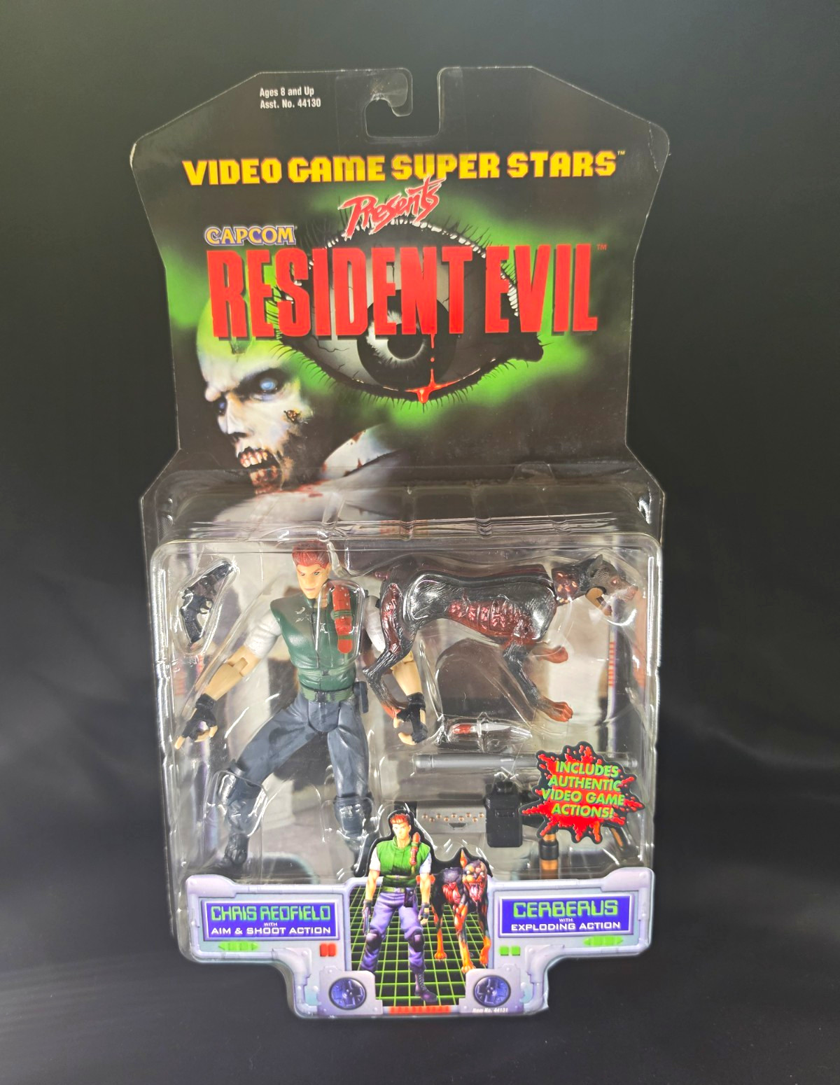 Toy Biz Resident Evil Chris Redfield & Cerberus Figure 1998 Vintage