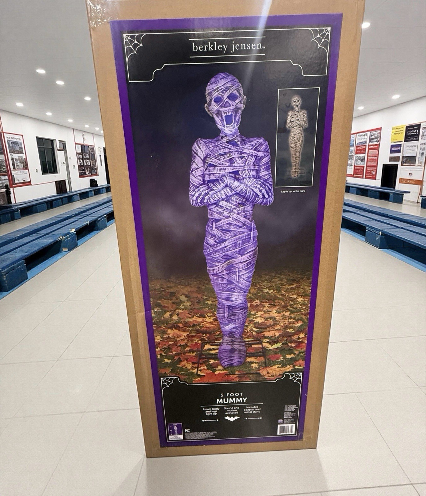Berkley Jensen 5FT Light-Up Mummy Halloween Decoration Sound Motion Activated Berkley Jensen 5FT Light-Up Mummy Halloween Decoration Sound Motion Activated