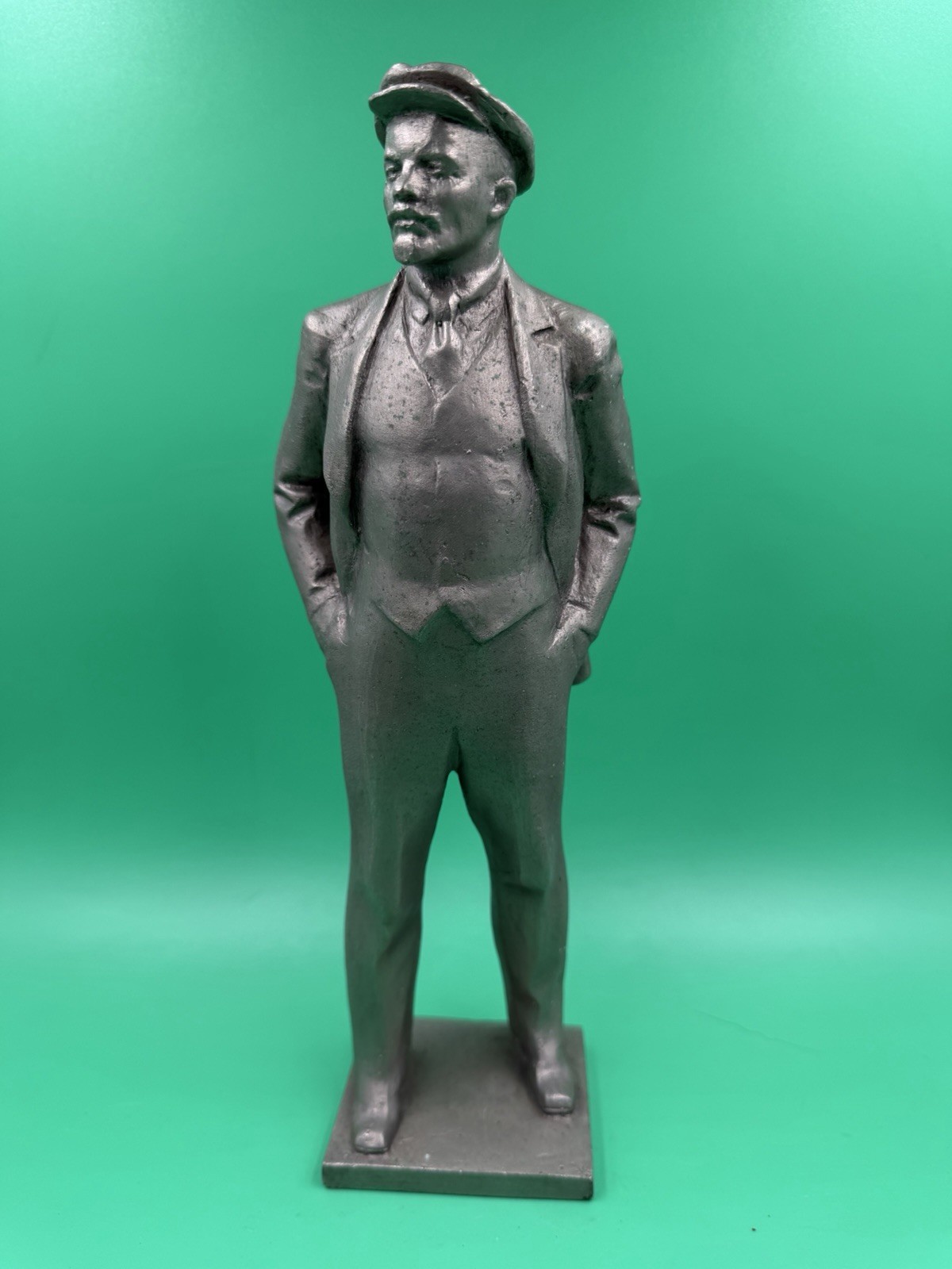 Vladimir Lenin Soviet Communism Bust Vintage Metal Statue Table Figurine USSR Vladimir Lenin Soviet Communism Bust Vintage Metal Statue Table Figurine USSR