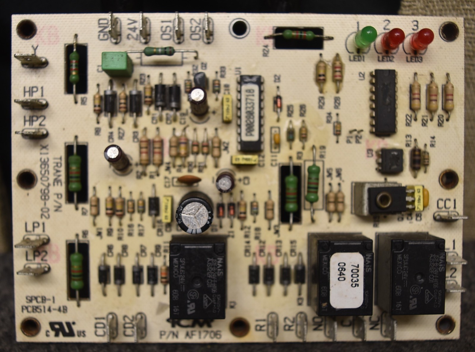ICM AF1706 TRANE X13650798-02 Furnace Control Circuit Board