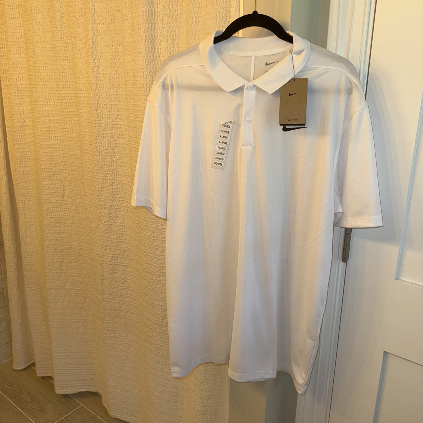 Nike Mens Dry-fit Golf Polo  White DH0822-100 NEW XL $20 