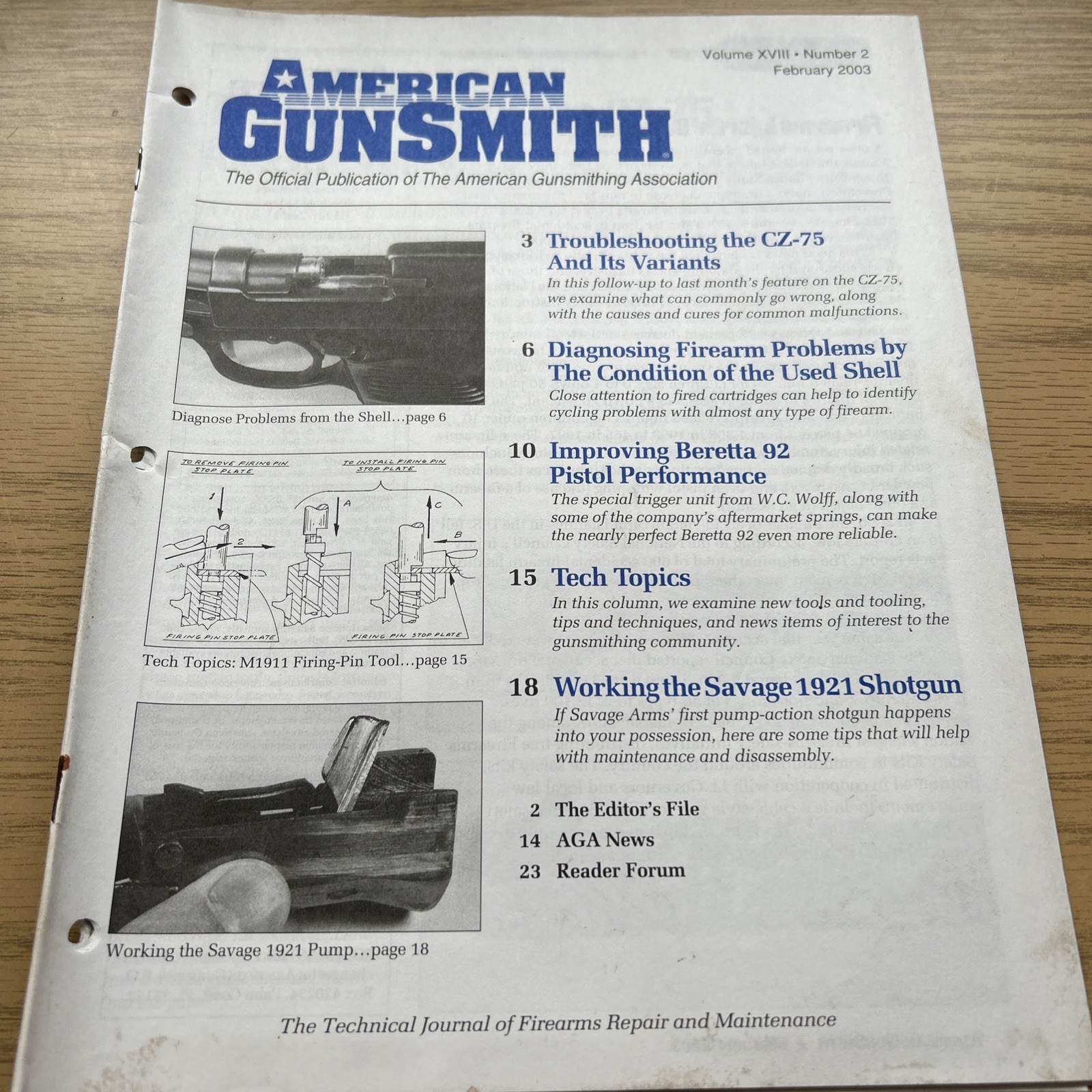 AMERICAN GUNSMITH FEBRUARY 2003, WORKING THE SAVAGE 1921 SHOTGUN AMERICAN GUNSMITH FEBRUARY 2003, WORKING THE SAVAGE 1921 SHOTGUN