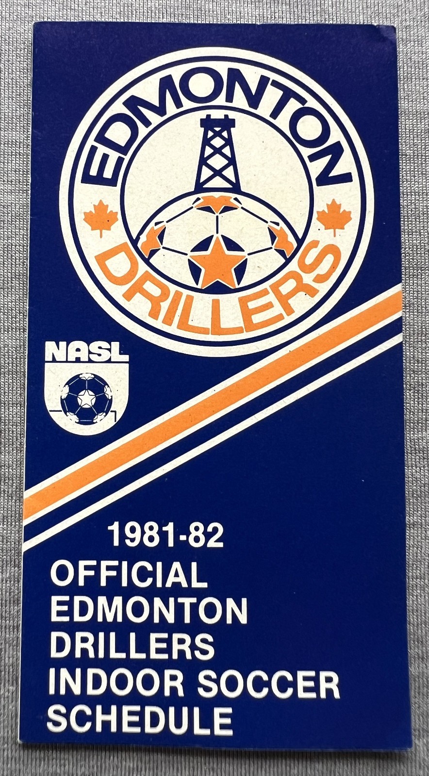 1981-82 Edmonton Drillers NASL Indoor Soccer Pocket Schedule 