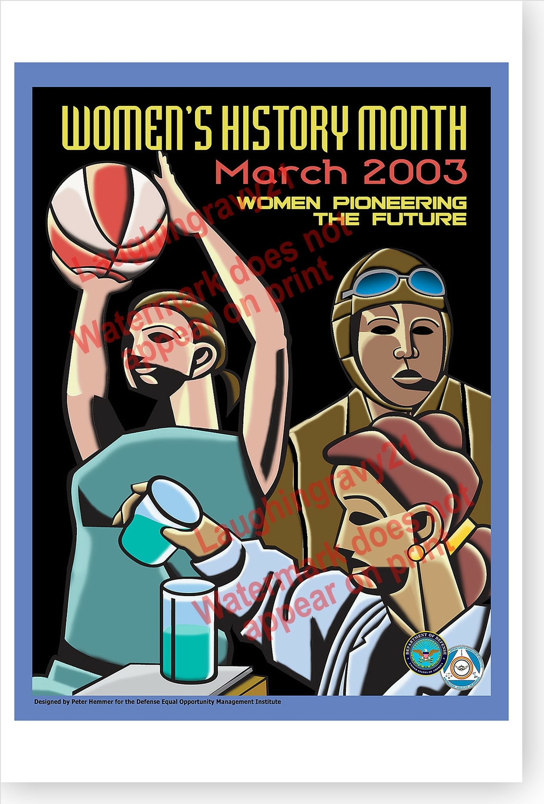 2003 Women\'s History Month Women Pioneering The Future DOD Poster