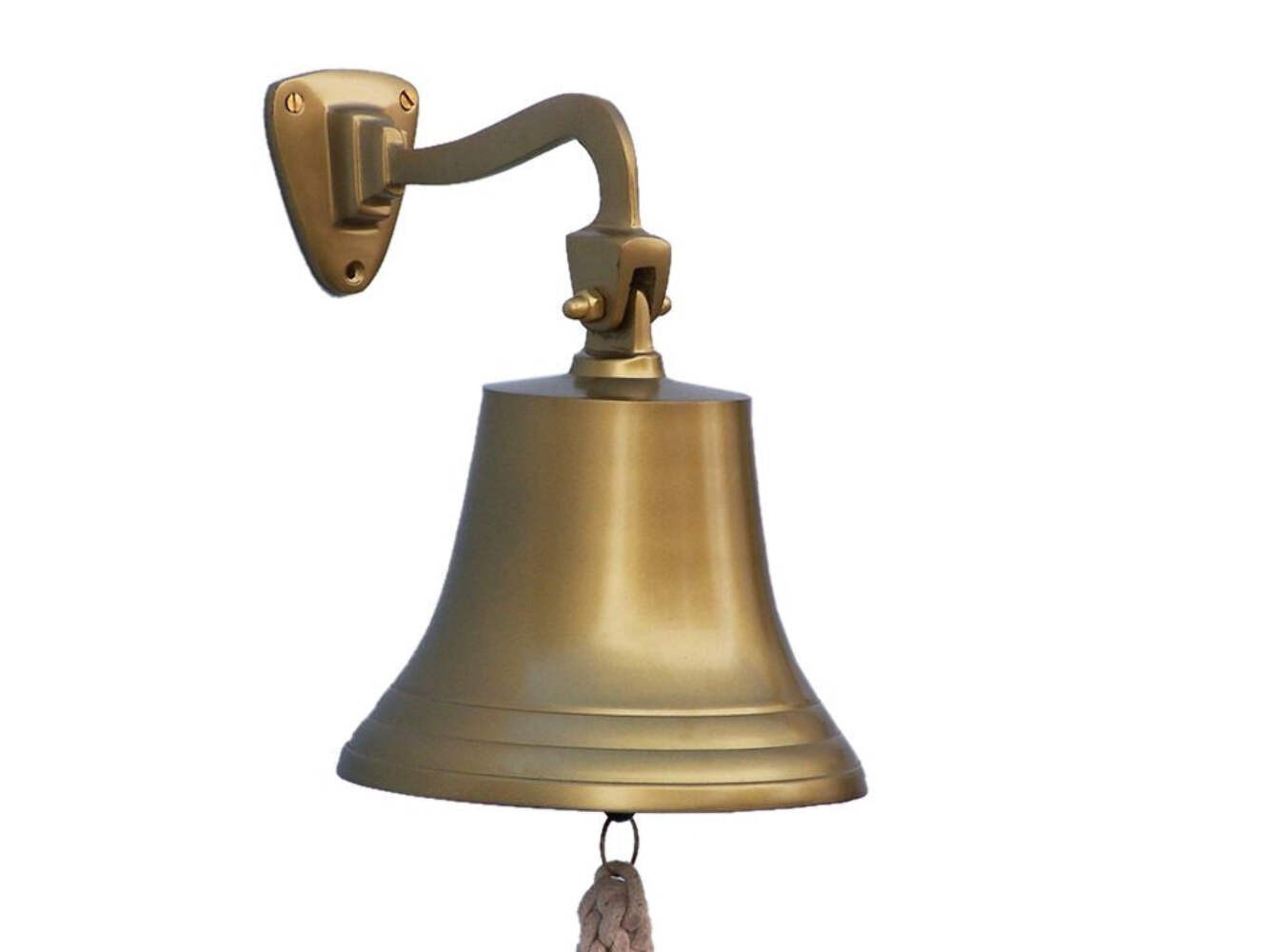 Antique Brass Hanging Ship\'s Bell 9\