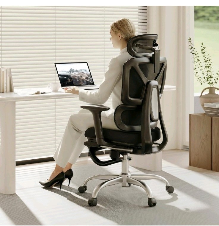 FLEXISPOT ErgoX Premium Ergonomic Office Chair w/Footrest-Adjustable 3D Arms NEW