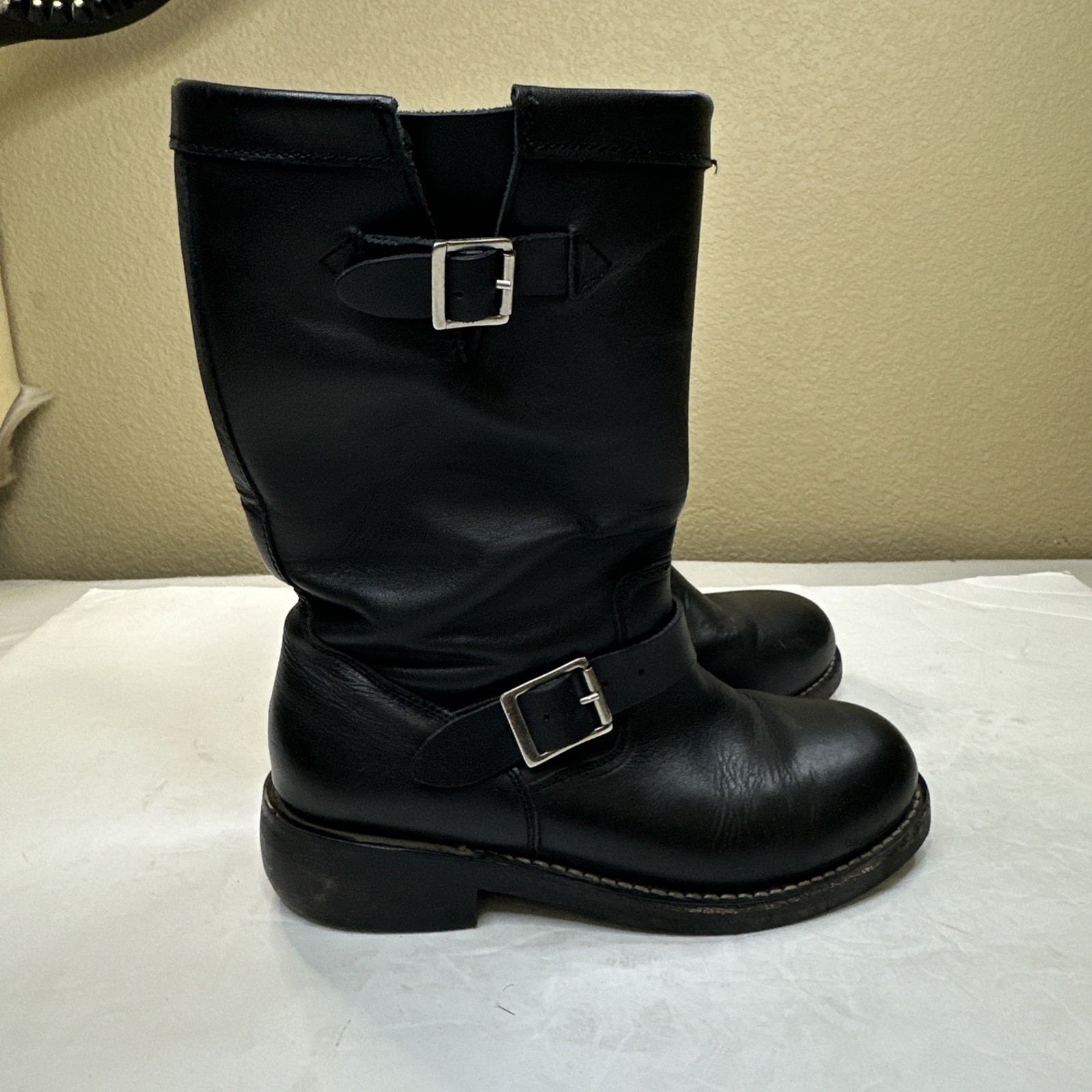 CODY JAMES BLACK LEATHER BOOTS W/BUCKLES Biker, Men’s 10.5 D CODY JAMES BLACK LEATHER BOOTS W/BUCKLES Biker, Men’s 10.5 D