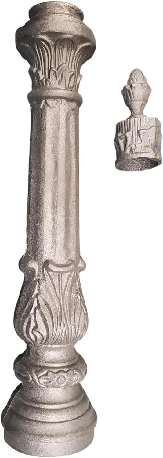 Cast Iron Ornamental Post - Base Section + Top Crown - Fits 2\ Cast Iron Ornamental Post - Base Section + Top Crown - Fits 2\