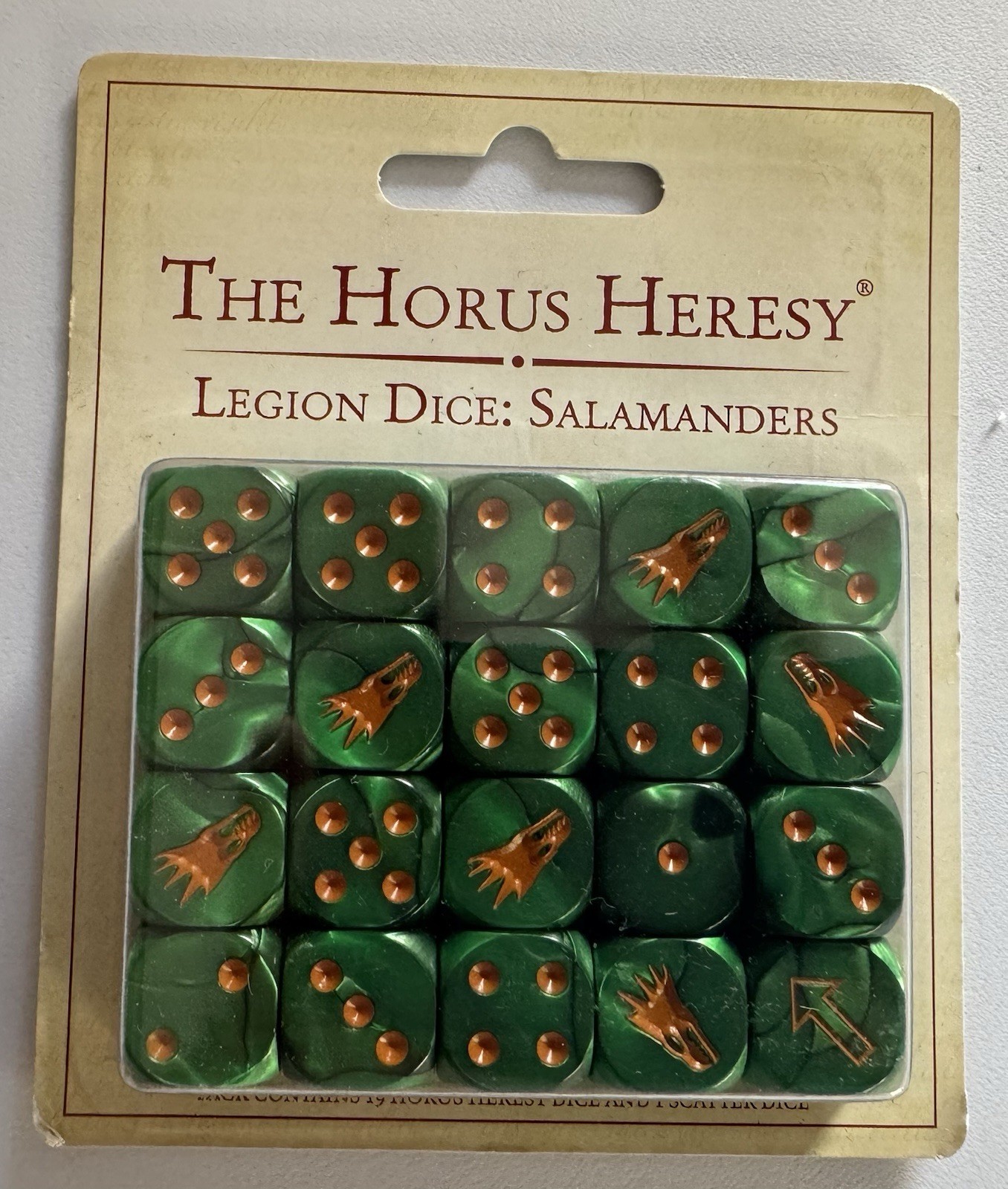 Warhammer 40K Horus Heresy Salamanders Dice New In Packet