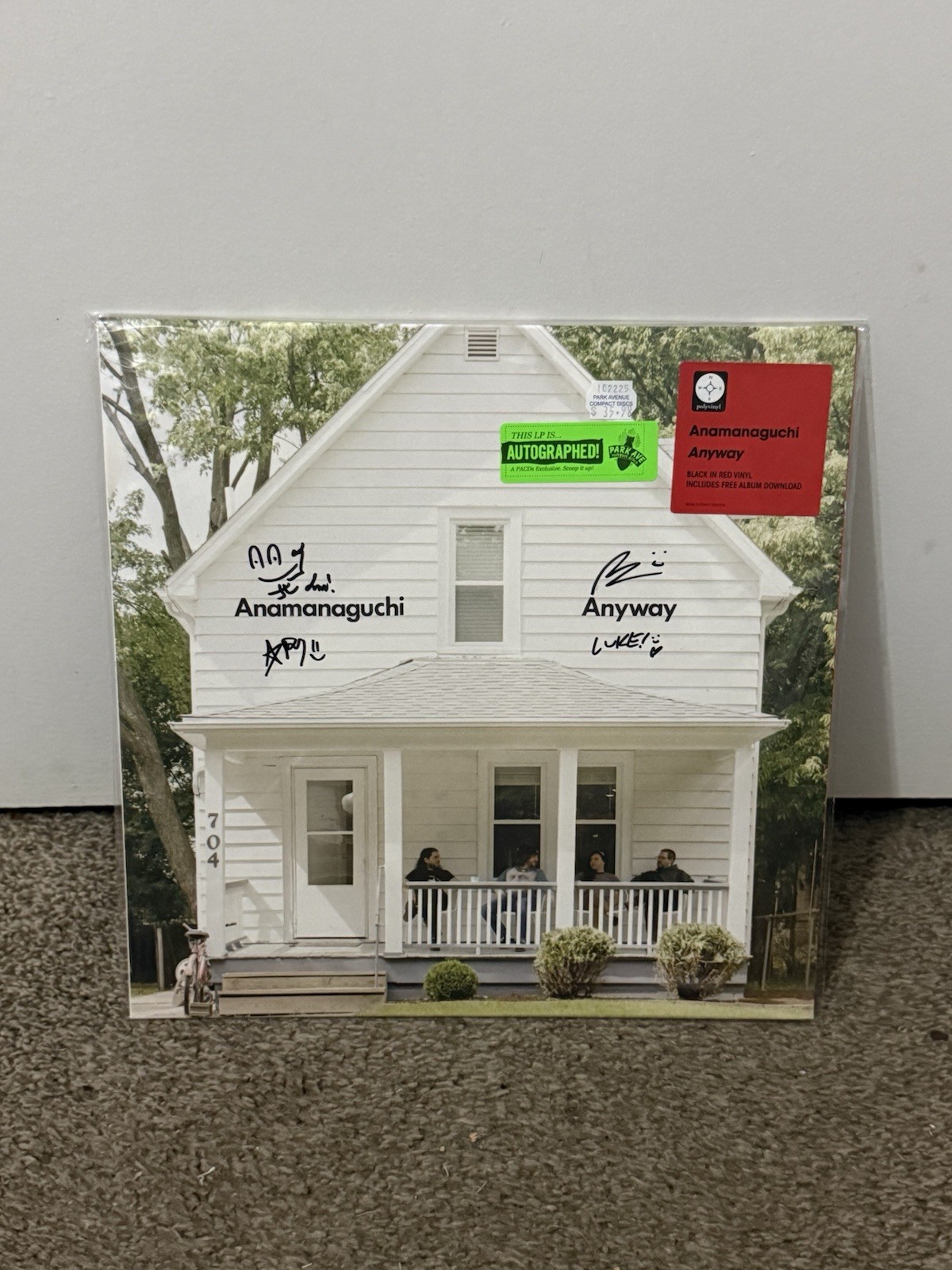 SIGNED Anamanaguchi - Anyway Black In Red Vinyl Record LP IN HAND ✅