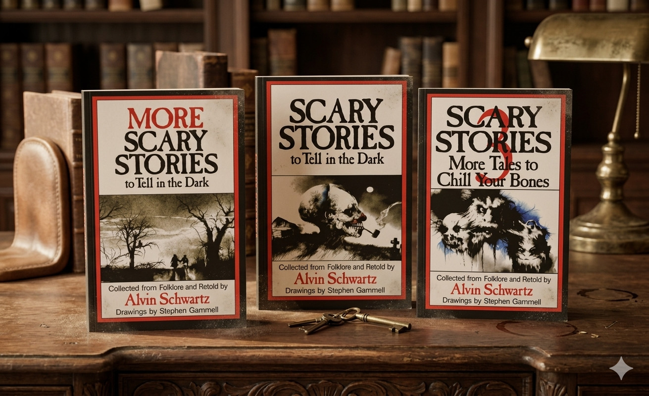 Scary Stories to Tell in the Dark Complete Trilogy 3 Books Set Alvin Schwartz Scary Stories to Tell in the Dark Complete Trilogy 3 Books Set Alvin Schwartz