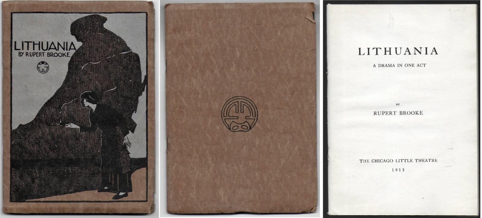 Rupert BROOKE / LITHUANIA A Drama in One Act 1st Edition 1915