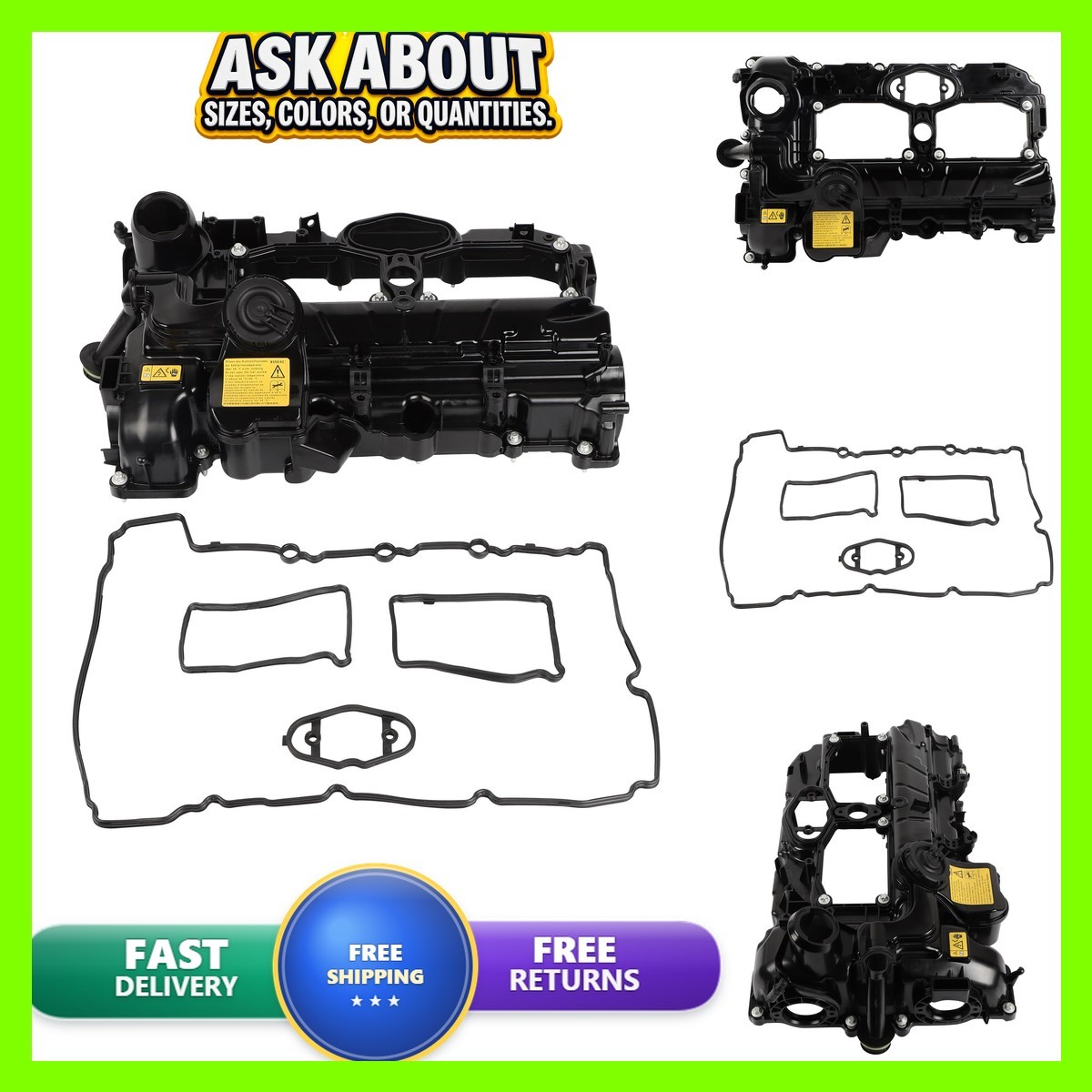 SCITOO Engine Valve Cover with Gasket 11127633630 SCITOO Engine Valve Cover with Gasket 11127633630