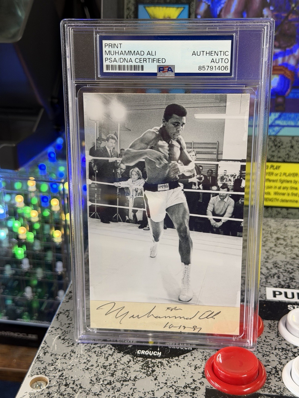 Muhammad Ali Signed Autographed Print Cut Signature PSA DNA - Auto Date 10/19/87