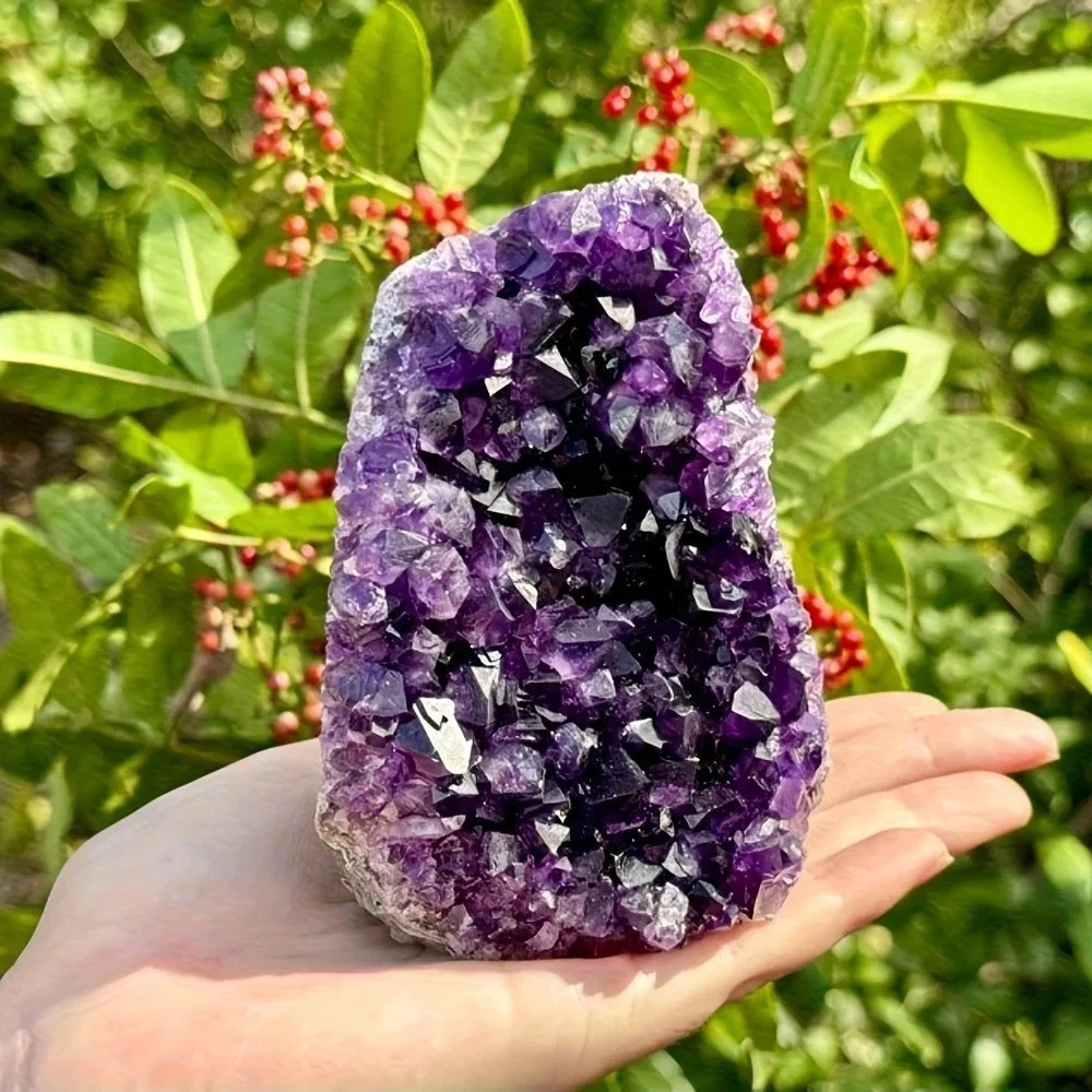 Natural Amethyst Cluster Purple Crystal Stone Mineral Specimen Home Decor Natural Amethyst Cluster Purple Crystal Stone Mineral Specimen Home Decor