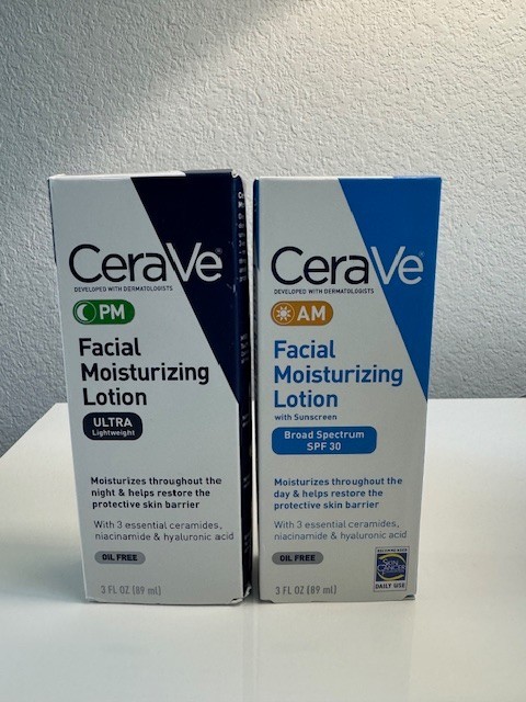 2 Pack CeraVe AM/PM Facial Moisturizing Lotion 3 oz each NEW IN BOX 2 Pack CeraVe AM/PM Facial Moisturizing Lotion 3 oz each NEW IN BOX