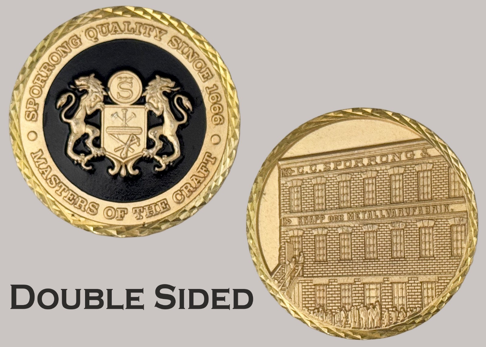 Sporrong Masters Of The Craft Double Sided Challenge Coin  J#46