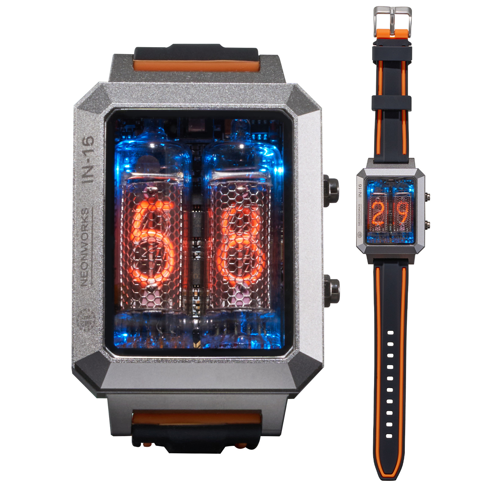 New NEONWORKS Watch IN-16 Nixie Tube Watch Hour&Minute Display Wireless Charge New NEONWORKS Watch IN-16 Nixie Tube Watch Hour&Minute Display Wireless Charge