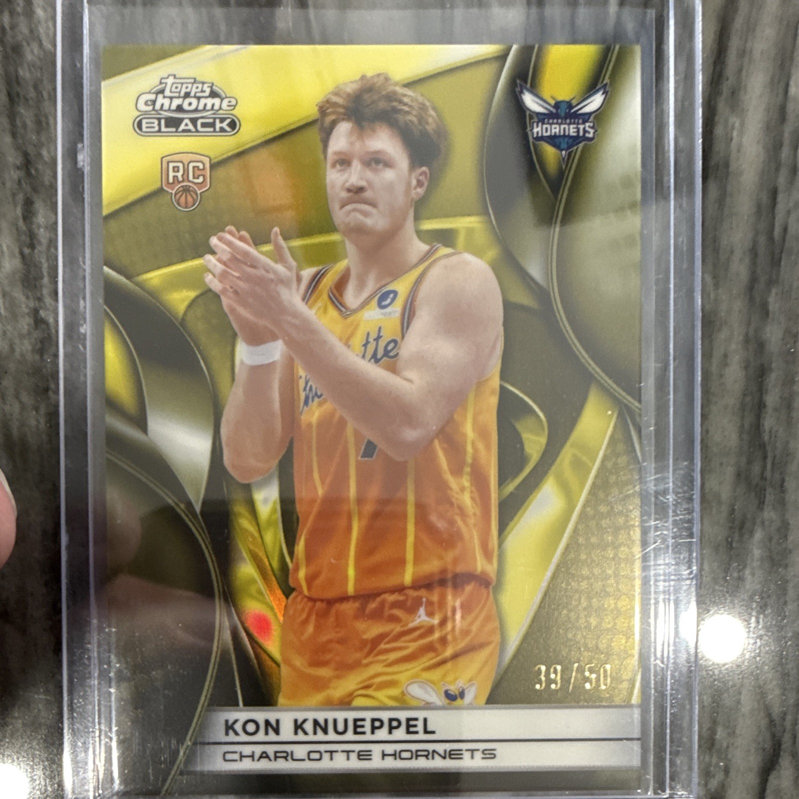2025-26 Topps Chrome Black Kon Knueppel Gold /50 2025-26 Topps Chrome Black Kon Knueppel Gold /50