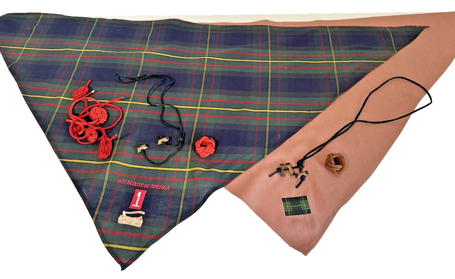 BSA Wood Badge Neckerchiefs, Beads, Woggles Participant And Staff Guide Troop 1